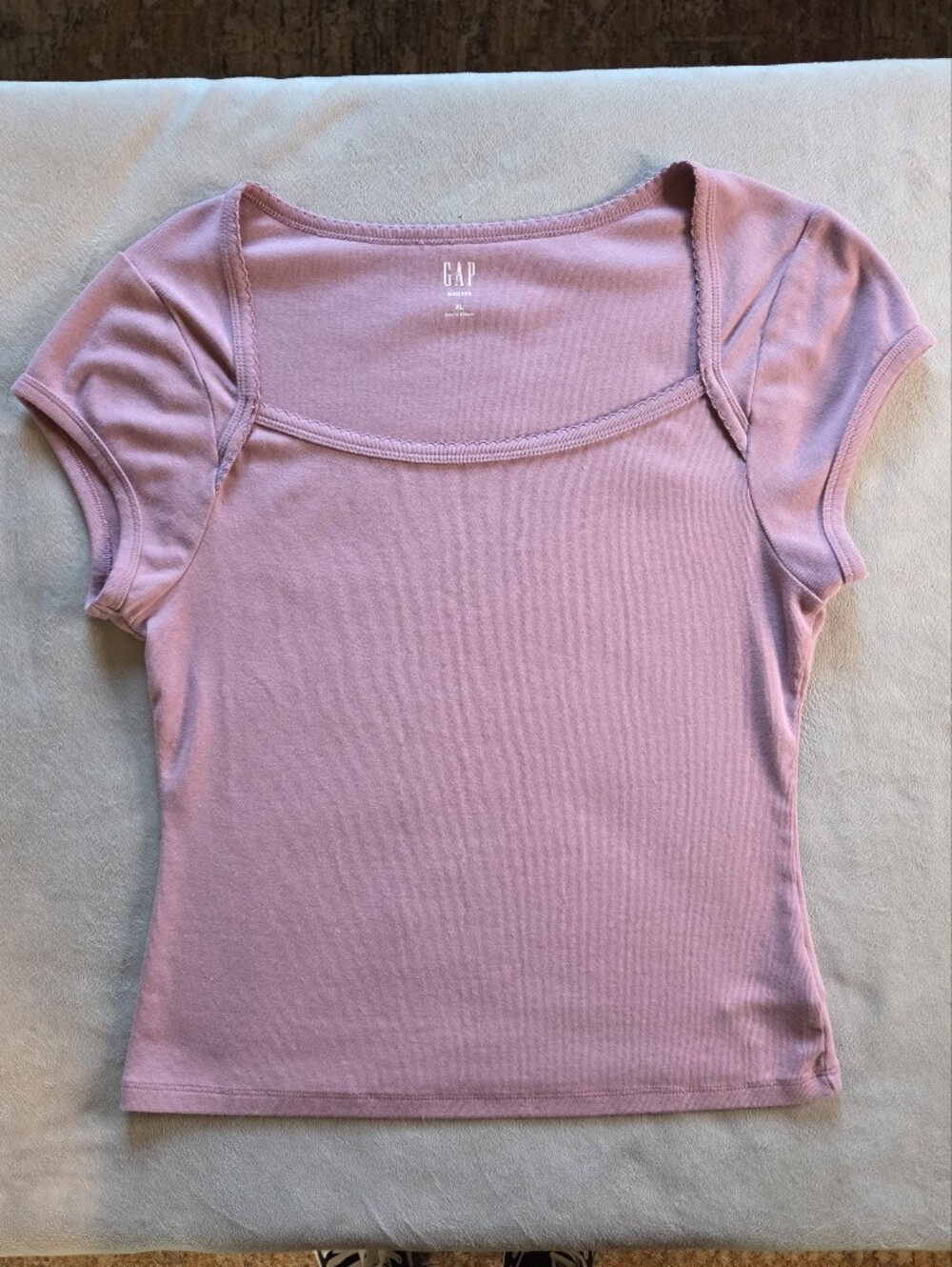 GAP Dusty Pink Square Neck Short Sleeve Tee